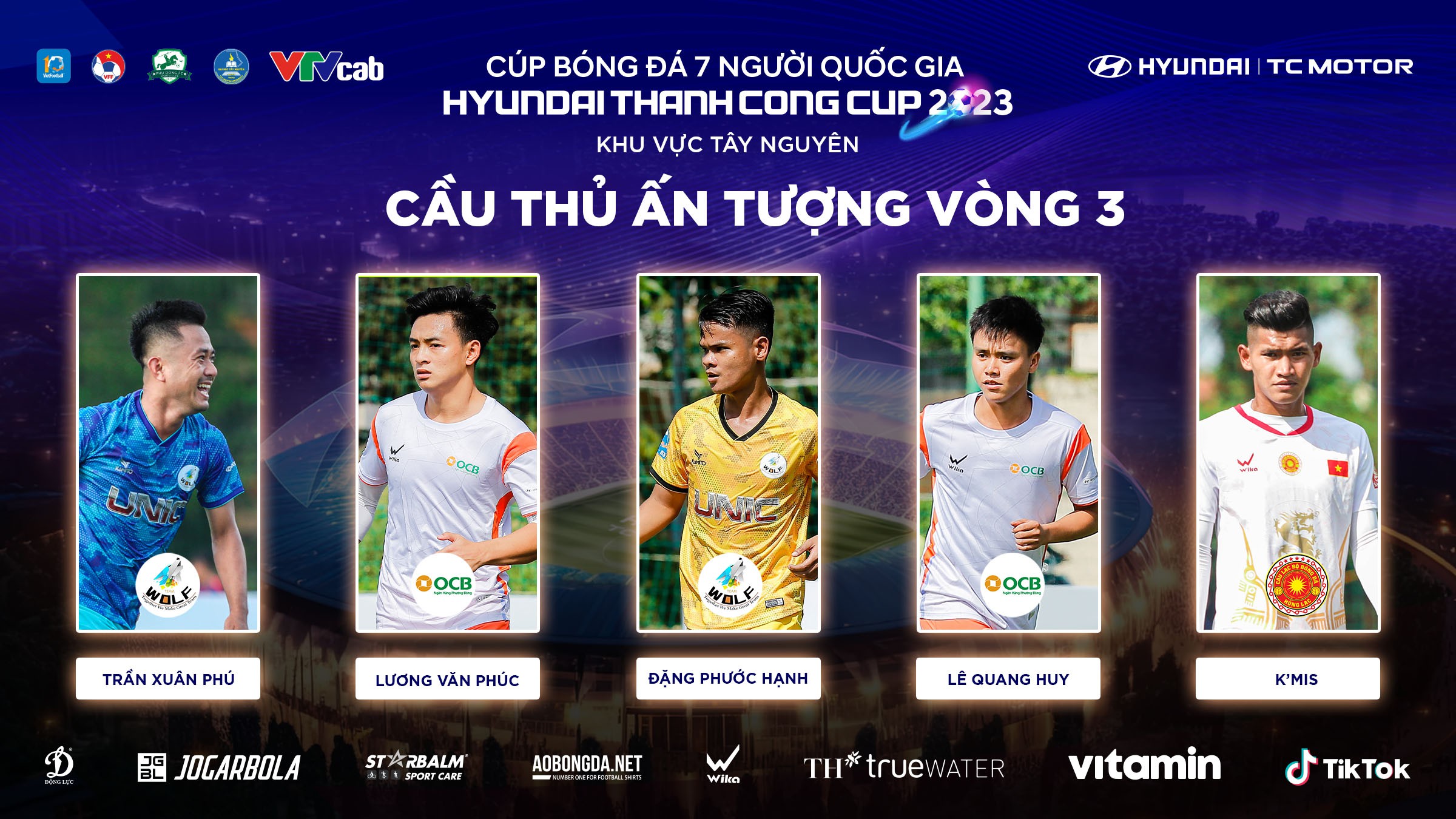 Bình chọn cầu thủ ấn tượng vòng 3 VSC-S3 khu vực Tây Nguyên